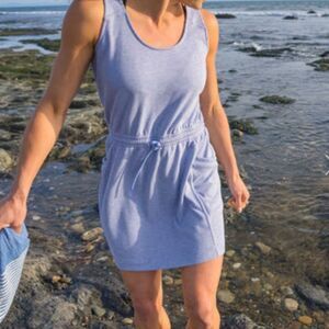 Title Nine Bonfire Dress Cinch Waist Pockets Terrycloth Swim Cover-Up NWT